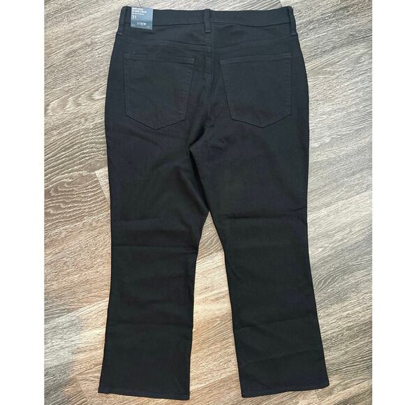 NWT J.Crew Mid Rise Flare Crop Jean In Black Size 31 - Picture 5 of 6